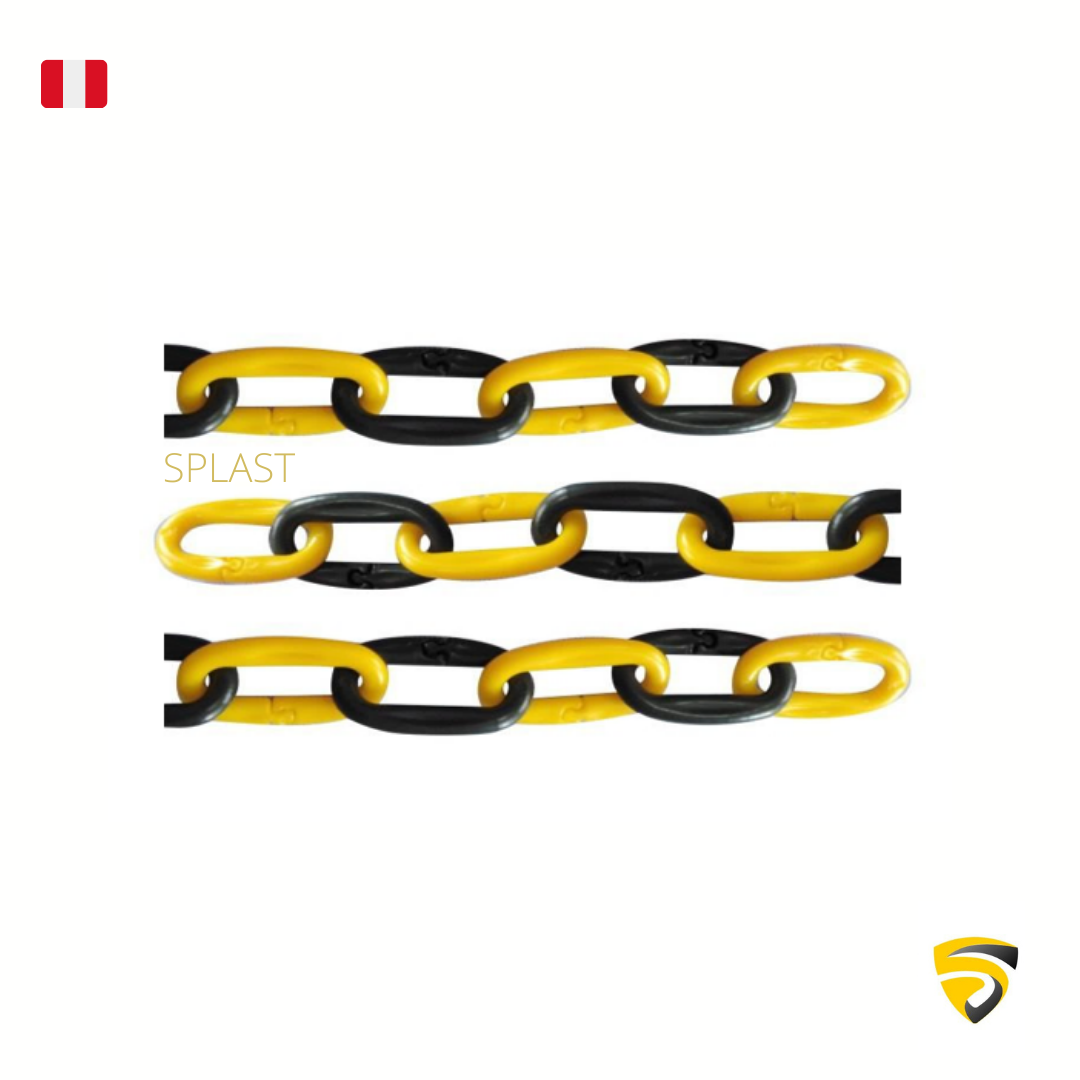 Cadena de seguridad delimitadora 8MM y 6MM – Amarillo y negro