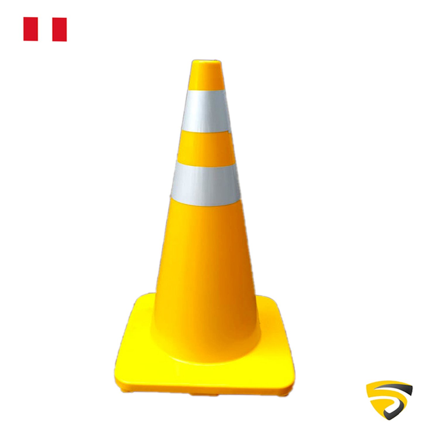 Cono vial de 71cm (28″) Color amarillo